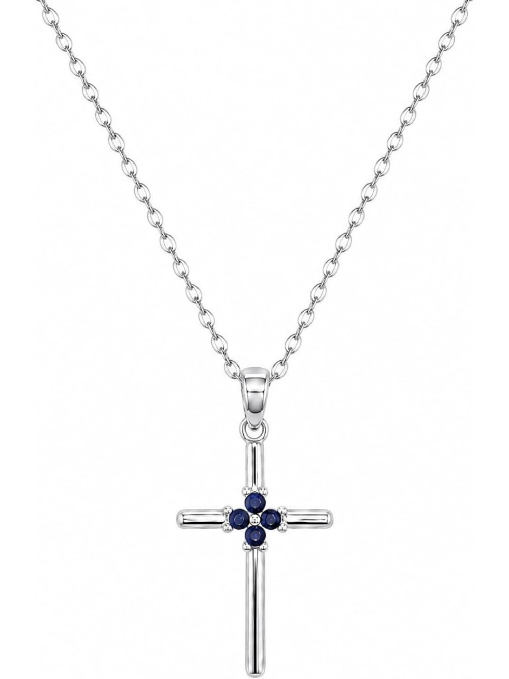 Elegant S925 Sterling Silver Cross Pendant Necklace for Women - Stylish Chain